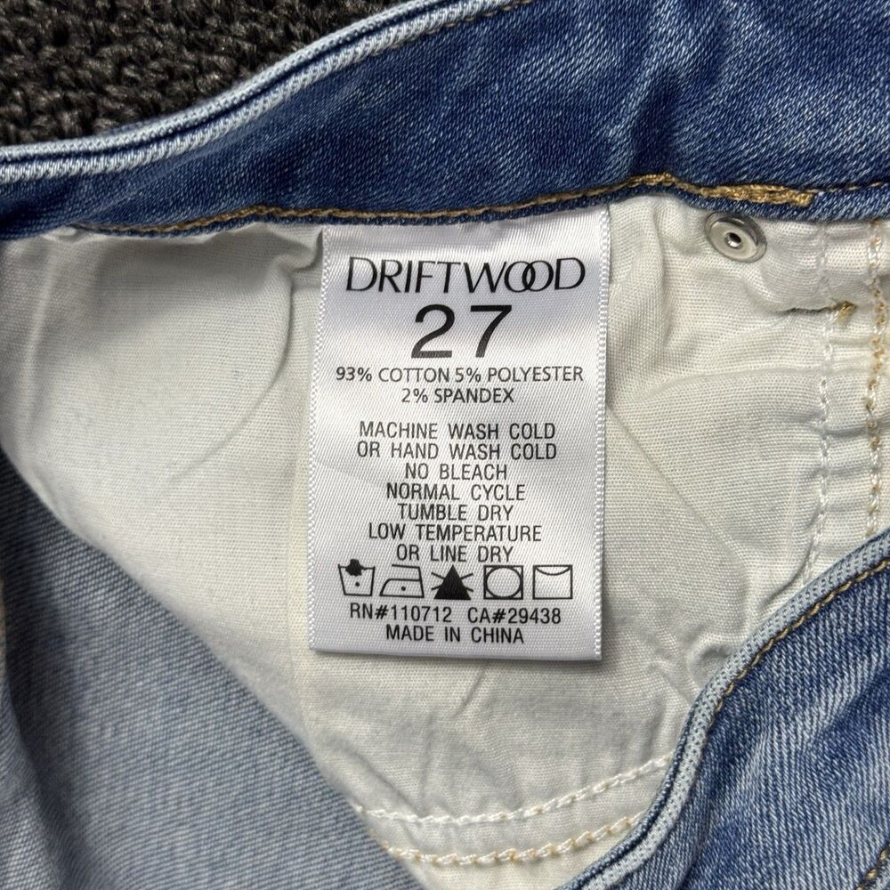Driftwood Kelly Floral Embroidered Jeans Womens 27 X 33 Blue Bootcut Hippie Boho - Picture 7 of 11